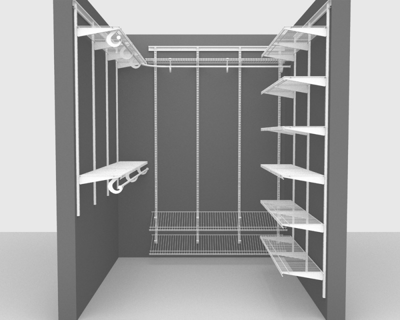 Adjustable ShelfTrack Package 3 - All Purpose Shelving with SuperSlide up to 1.8m/ 6ft square